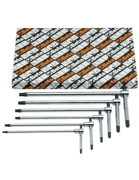 Torx stiftsleutelset Beta Tools 951TX/S6 met greep (6 delig)