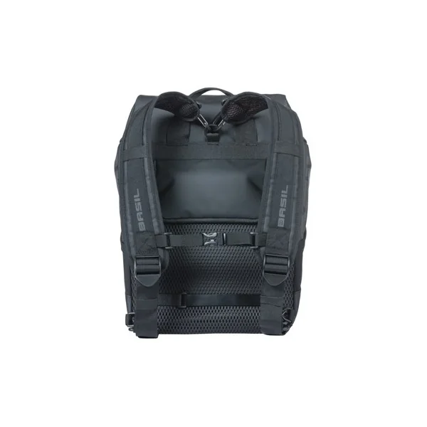 Fietsrugzak Basil Miles Tarpaulin Nordlicht 17 liter 31 x 17 x 44 cm - zwart/ oranje