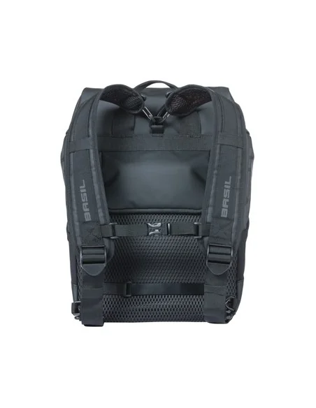 Fietsrugzak Basil Miles Tarpaulin Nordlicht 17 liter 31 x 17 x 44 cm - zwart/ oranje