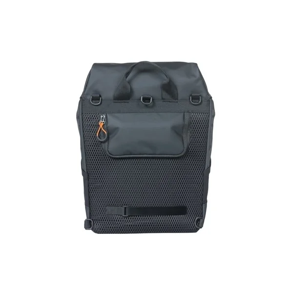 Fietsrugzak Basil Miles Tarpaulin Nordlicht 17 liter 31 x 17 x 44 cm - zwart/ oranje