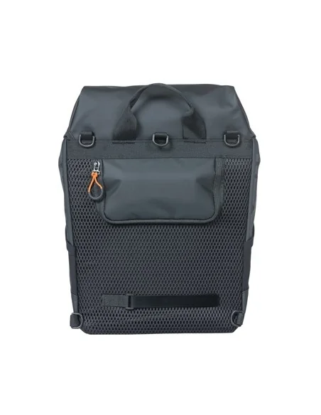 Fietsrugzak Basil Miles Tarpaulin Nordlicht 17 liter 31 x 17 x 44 cm - zwart/ oranje