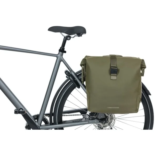Dubbele fietstas Basil SoHo Nordlicht MIK 41 liter 31 x 13 x 37 cm - mosgroen