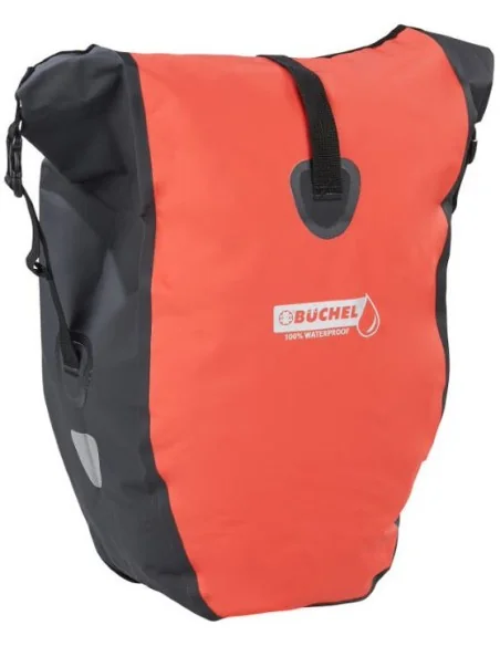 Enkele fietstas Büchel 100% waterdicht 25,4 liter - rood