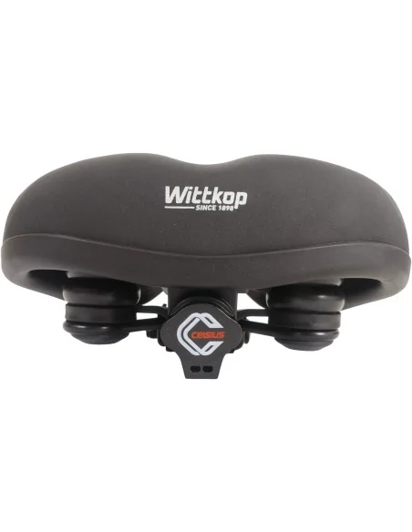 Fietszadel Wittkop Kelvin Accu met zadelstrop - zwart