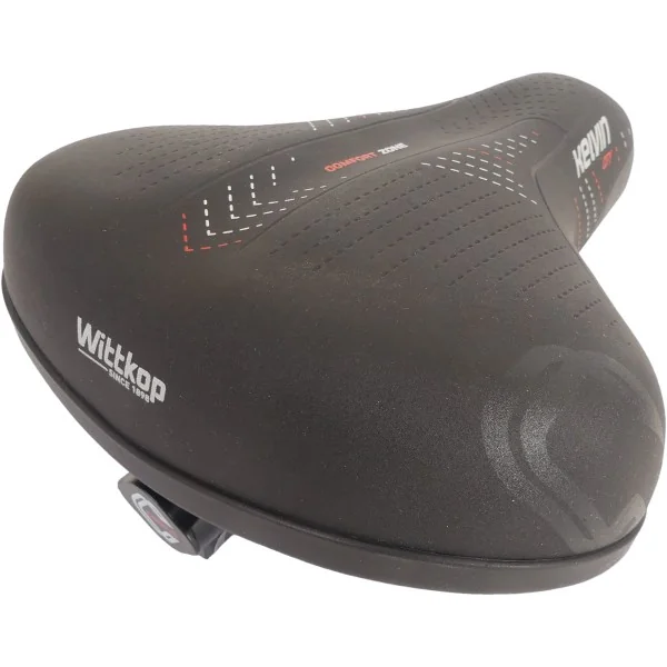 Fietszadel Wittkop Kelvin Accu met zadelstrop - zwart
