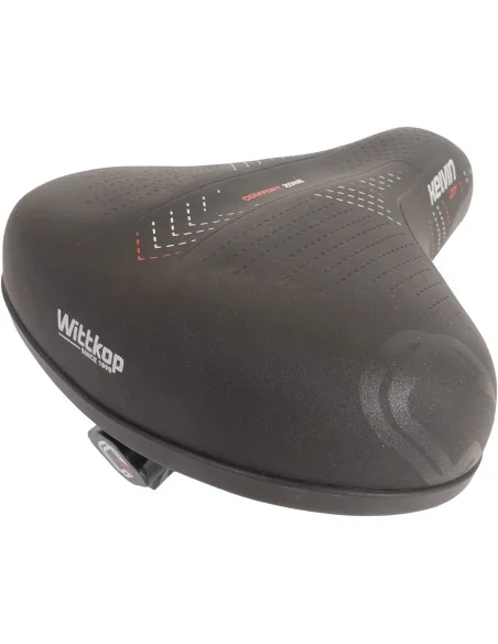 Fietszadel Wittkop Kelvin Accu met zadelstrop - zwart