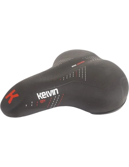 Fietszadel Wittkop Kelvin Accu met zadelstrop - zwart