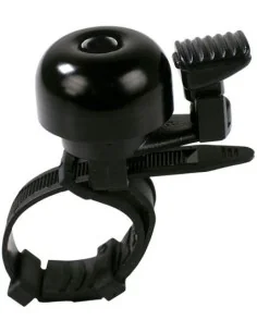 Fietsbel Simson Mini met flex-band bevestiging - zwart