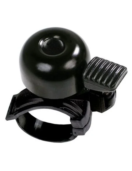 Fietsbel Simson Mini met flex-band bevestiging - zwart