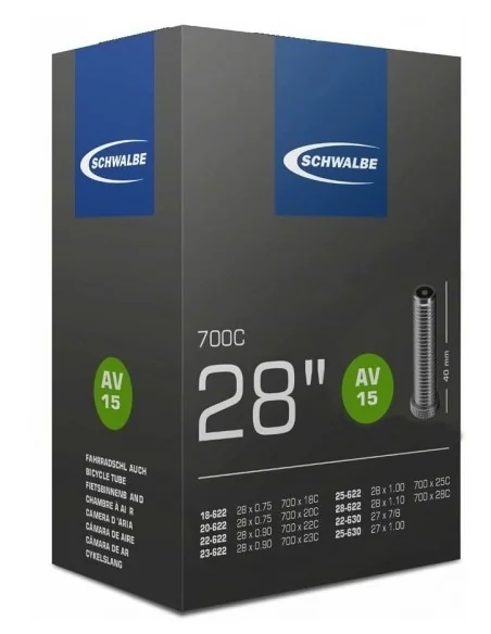 Binnenband Schwalbe AV15 28" / 18/28-622/630 - 40mm ventiel