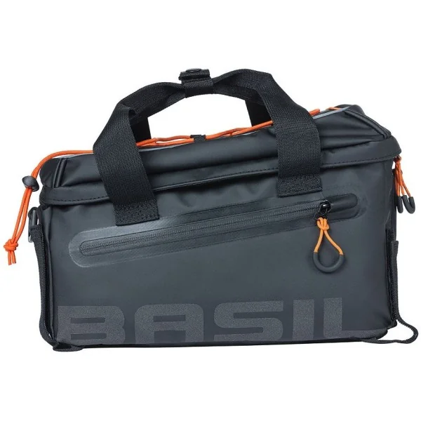 Bagagedragertas Basil Miles Tarpaulin 7 liter 32 x 20 x 20 cm - zwart/oranje