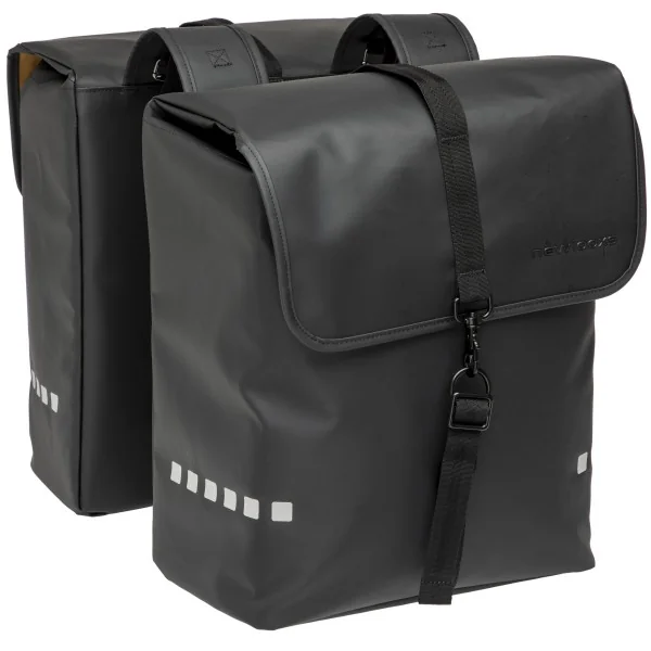 Dubbele fietstas New Looxs Odense 39 liter 34 x 16 x 38 cm (x2) - zwart