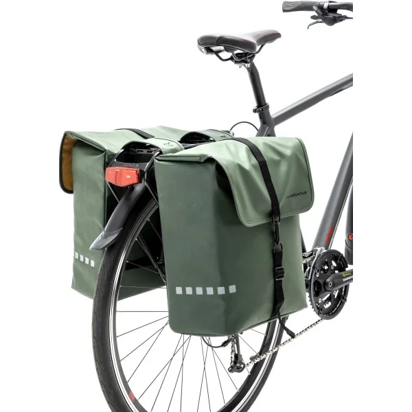 Dubbele fietstas New Looxs Odense 39 liter 34 x 16 x 38 cm (x2) - groen