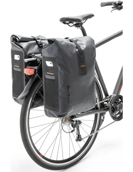 Dubbele fietstas New Looxs Varo Racktime waterdicht 40 liter 28 x 43 x 17 cm (x2) - zwart