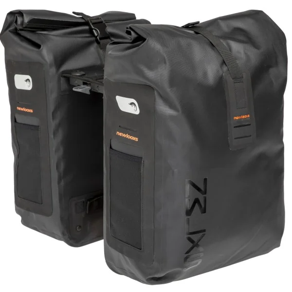 Dubbele fietstas New Looxs Varo Racktime waterdicht 40 liter 28 x 43 x 17 cm (x2) - zwart