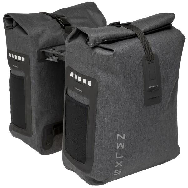 Dubbele fietstas New Looxs Varo Racktime 40 liter 28 x 43 x 17 cm (x2) - grijs