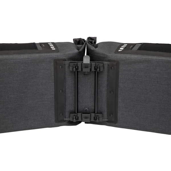 Dubbele fietstas New Looxs Varo Racktime 40 liter 28 x 43 x 17 cm (x2) - grijs