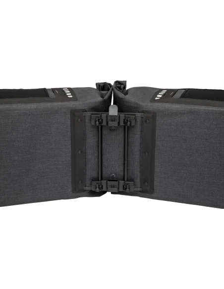 Dubbele fietstas New Looxs Varo Racktime 40 liter 28 x 43 x 17 cm (x2) - grijs