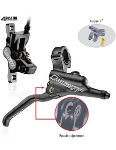 Hydraulische schijfremset Tektro HD-M745 Orion rechts met 1800 mm leiding - zwart 2