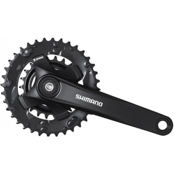 Crankstel 2 x 9 speed Shimano Altus FC-M101 met 175mm crankarm 36-22T met vierkante as - zwart