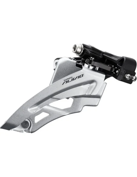 Voorderailleur 3 x 9-speed Shimano Alivio FD-M3100 side swing/front pull - met middelhoge klem - 40T (66-69°) - Zwart/Zilver