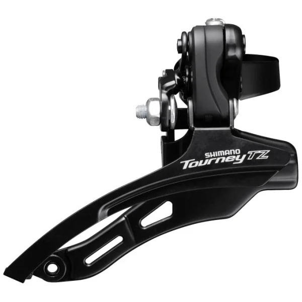 Voorderailleur 6/7-speed Shimano Tourney TZ FD-TZ500 down swing/top pull - hoge klem ø28,6 mm - 42T - Zwart/Zilver