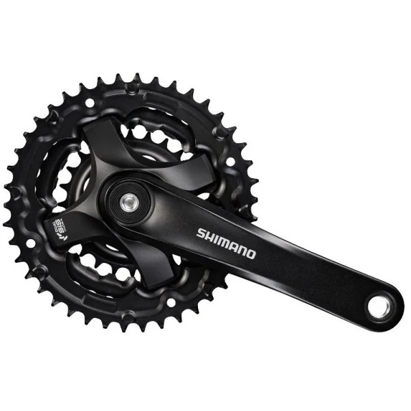 Crankstel 6/7/8 speed Shimano Tourney FC-TY501 met 170mm crankarm 48 x 38 x 28T - zwart