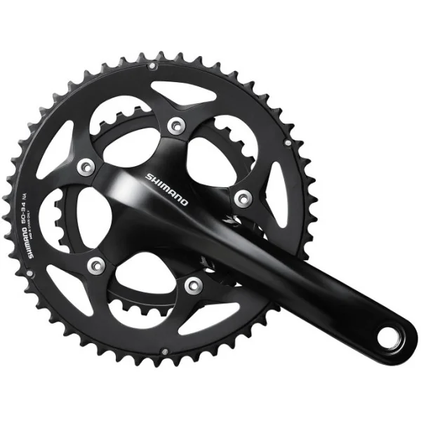 Crankstel 2 x 10 speed Shimano Road FC-RS400 - 175/50-34 holle as - zwart