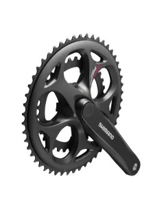 Crankstel 7/8 speed Shimano Tourney FC-A070 Compact 170/50-34T met vierkante as - zwart