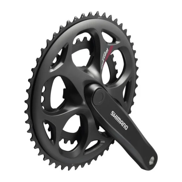 Crankstel 7/8 speed Shimano Tourney FC-A070 Compact 170/50-34T met vierkante as - zwart