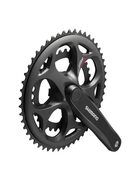 Crankstel 7/8 speed Shimano Tourney FC-A070 Compact 170/50-34T met vierkante as - zwart