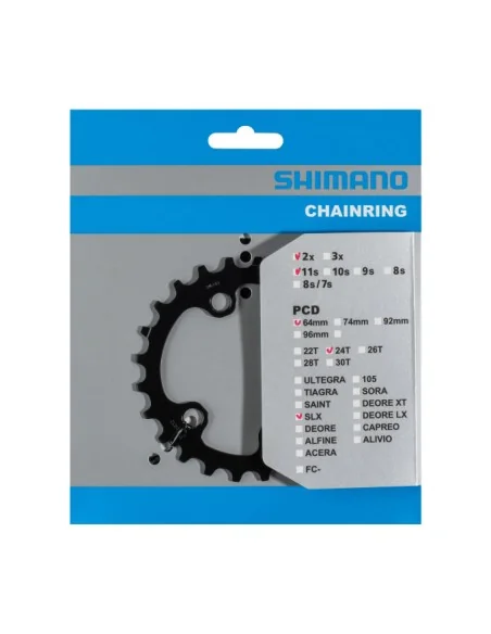 Kettingblad 24T Shimano SLX FC-M7000 2x11 speed - zwart