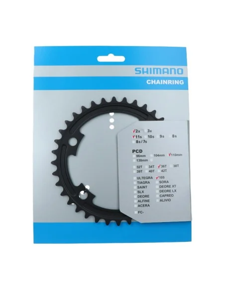 Kettingblad 36T Shimano 105 FC-R7000 - zwart