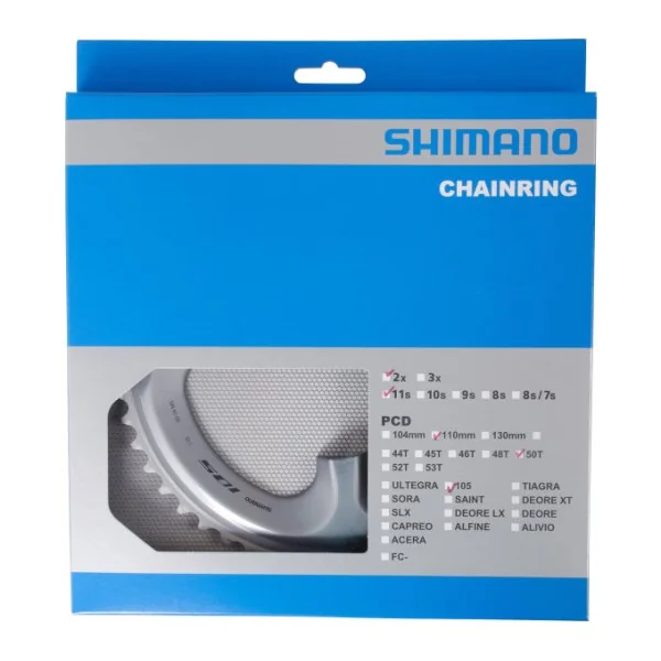 Kettingblad 50T Shimano 105 FC-R7000 - zilver