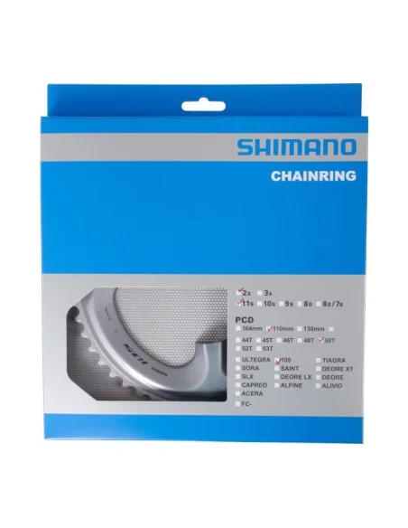 Kettingblad 50T Shimano 105 FC-R7000 - zilver