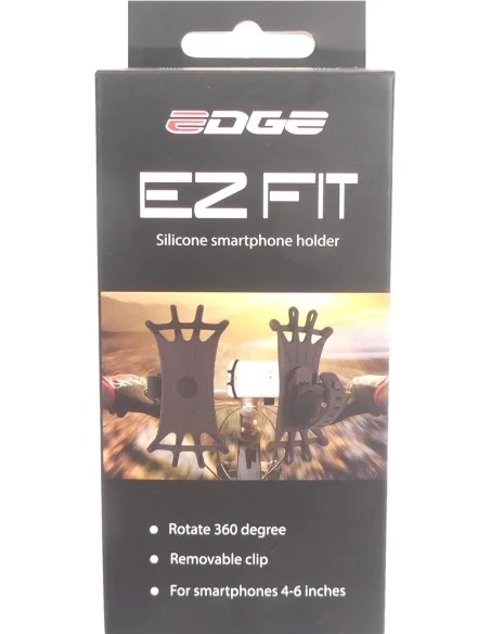 Telefoonhouder Edge EZ Fit - 360° - Siliconen - zwart