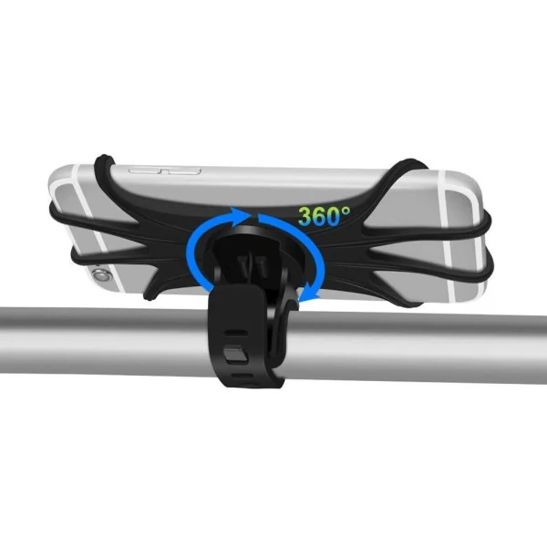 Telefoonhouder Edge EZ Fit - 360° - Siliconen - zwart