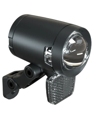 Koplamp Herrmans H-Black Pro dynamo - aan/uit functie - met houder - 200 lumen