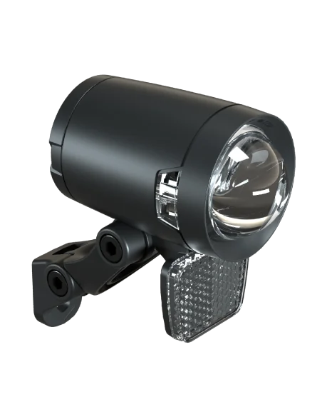 Koplamp Herrmans H-Black Pro dynamo - aan/uit functie - met houder - 200 lumen