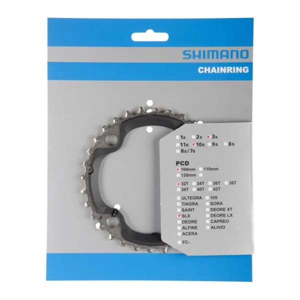 Kettingblad 32T Shimano SLX FC-M670 (AE) 10 speed - zilver