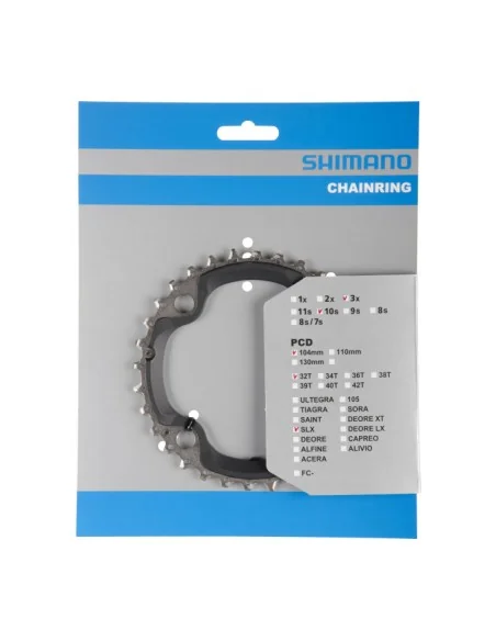 Kettingblad 32T Shimano SLX FC-M670 (AE) 10 speed - zilver
