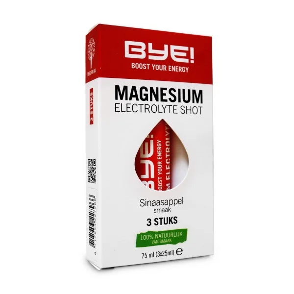 BYE! Electrolyte Magnesium Shot - sinaasappelsmaak (3 stuks)