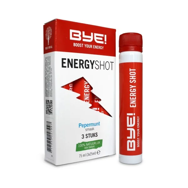 BYE! Energyshot pepermuntsmaak (3 ampullen)