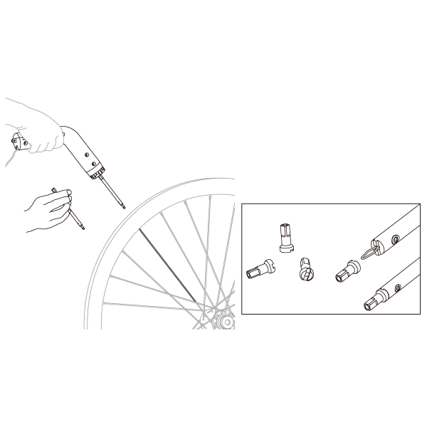 Nippelspanner IceToolz 12S4 voor hoge velg (voor boormachine)