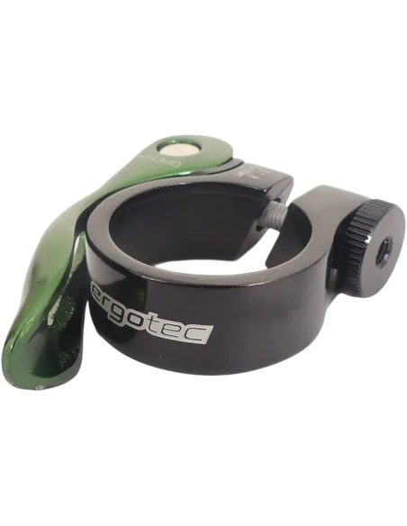 Zadelpenklem Ergotec SCQ-0100 ø31,8 mm aluminium met snelspanner - zwart/groen