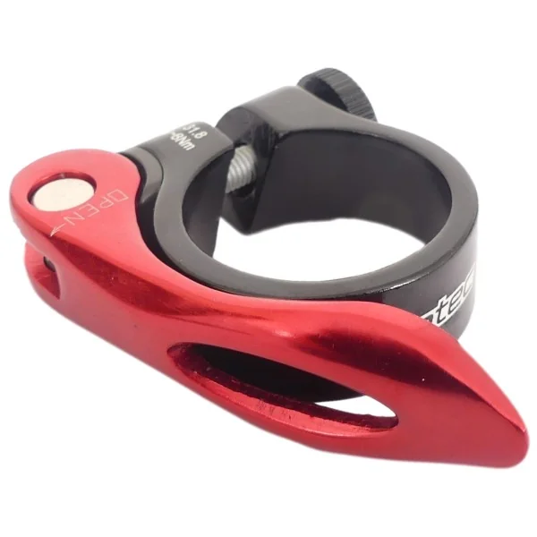 Zadelpenklem Ergotec SCQ-0100 ø34,9 mm aluminium met snelspanner - zwart/rood