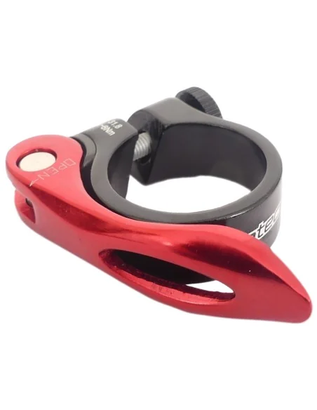 Zadelpenklem Ergotec SCQ-0100 ø34,9 mm aluminium met snelspanner - zwart/rood