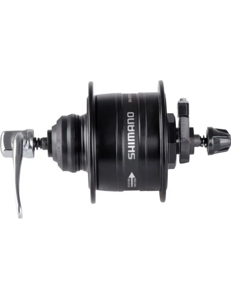 Dynamonaaf Shimano HD-3D37 3 Watt - 36 gaats - Center-Lock - snelspanner - zwart