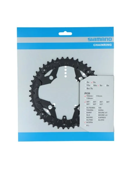 Kettingblad Shimano Acera FC-T3010 9 speed - 44 tands voor kettingbeschermer - zwart