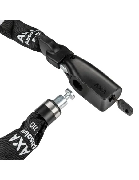 Kettingslot Axa Absolute 8-110 met polyester hoes - zwart